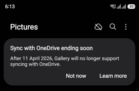 Samsung devices to stop using OneDrive for backups from this date