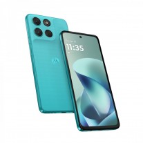 Moto G57 Power in Corsair, Fluidity, and Regatta colors