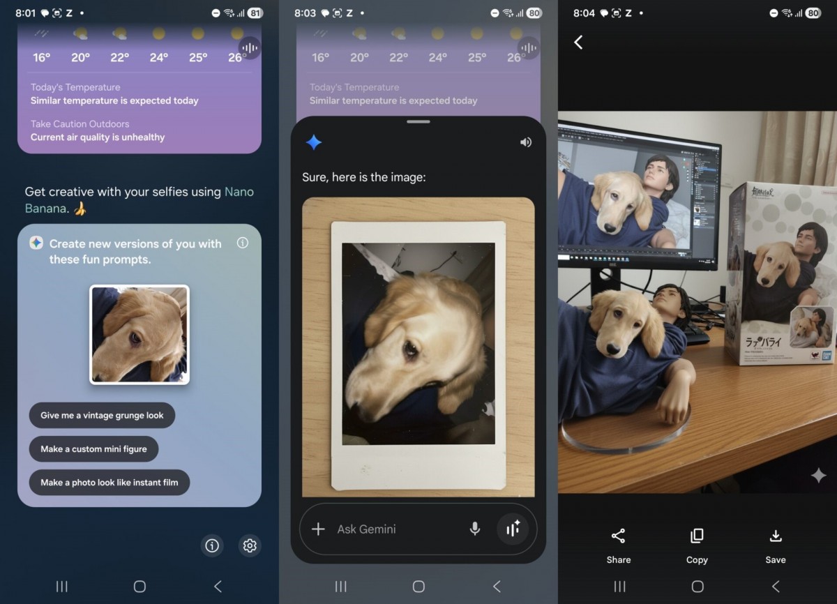 Google's Nano Banana is now in Samsung's Now Brief