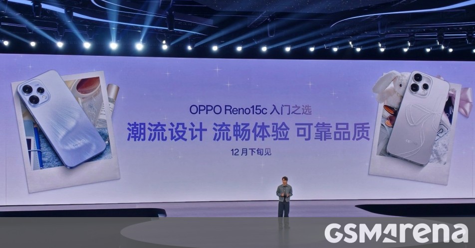 Oppo Reno15c officially teased on stage, here's when it's coming