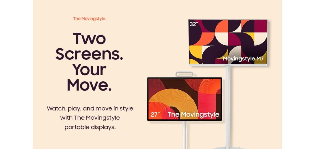 Infinium tech | Graphics designing company Samsung launches 27-inch and 32-inch MovingStyle smart portable monitors