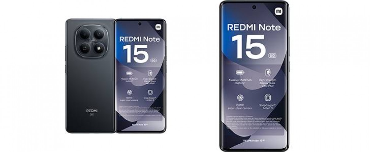 Redmi Note 15 (5G) in black color