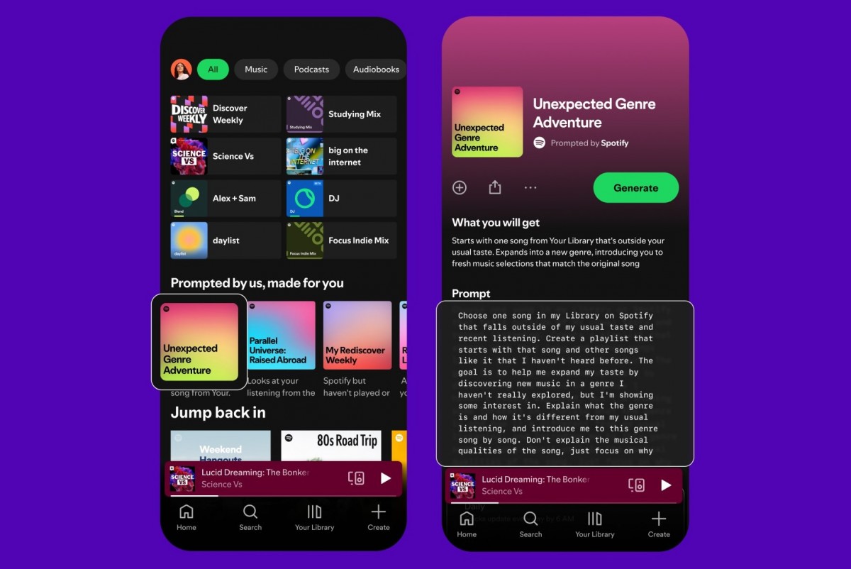 Infinium tech | Graphics designing company Spotify's new Prompted Playlist feature puts you in charge of the algorithm