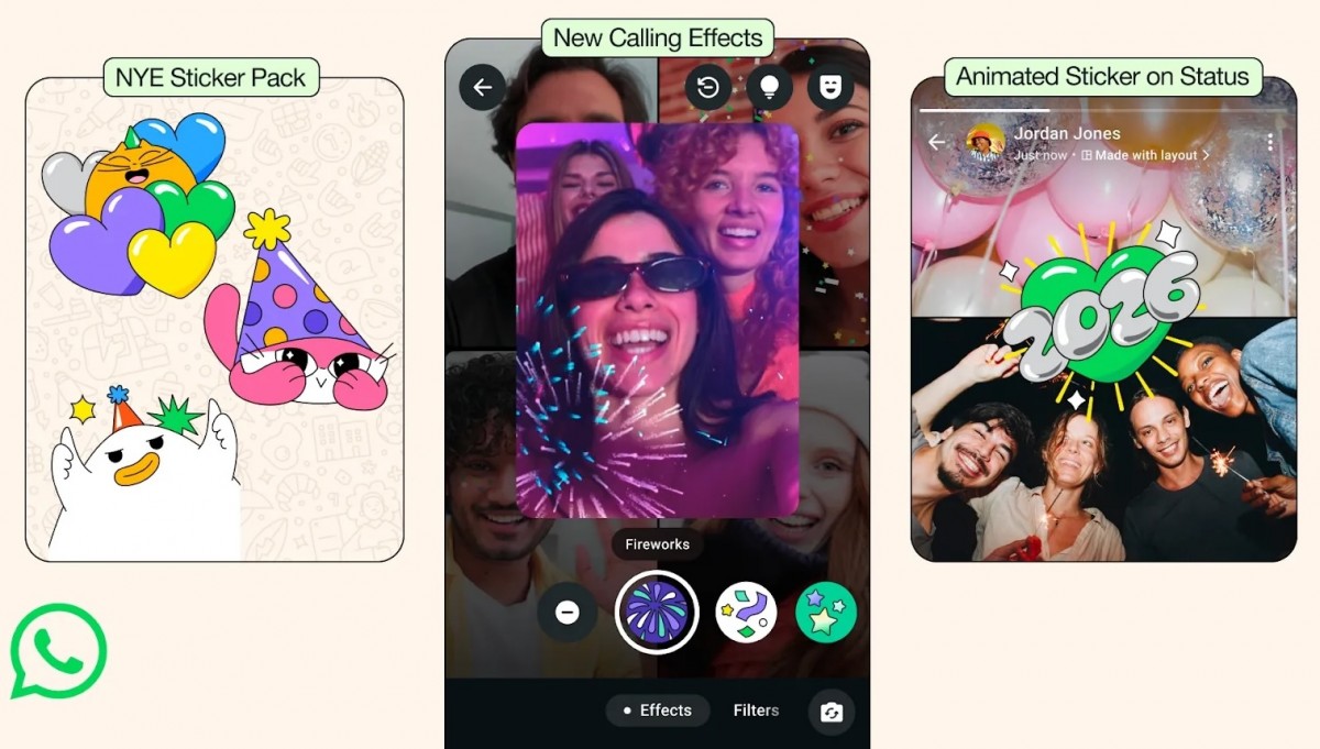 WhatsApp rolls out New Year 2026 stickers, video call effects, and more