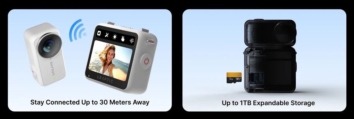 Dreame's new Leaptic Cube action camera has a split design, supports 8K @ 30fps recording