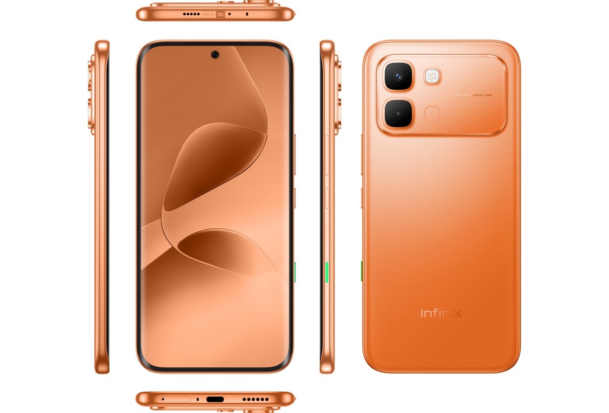 This is the bright orange Infinix Note Edge