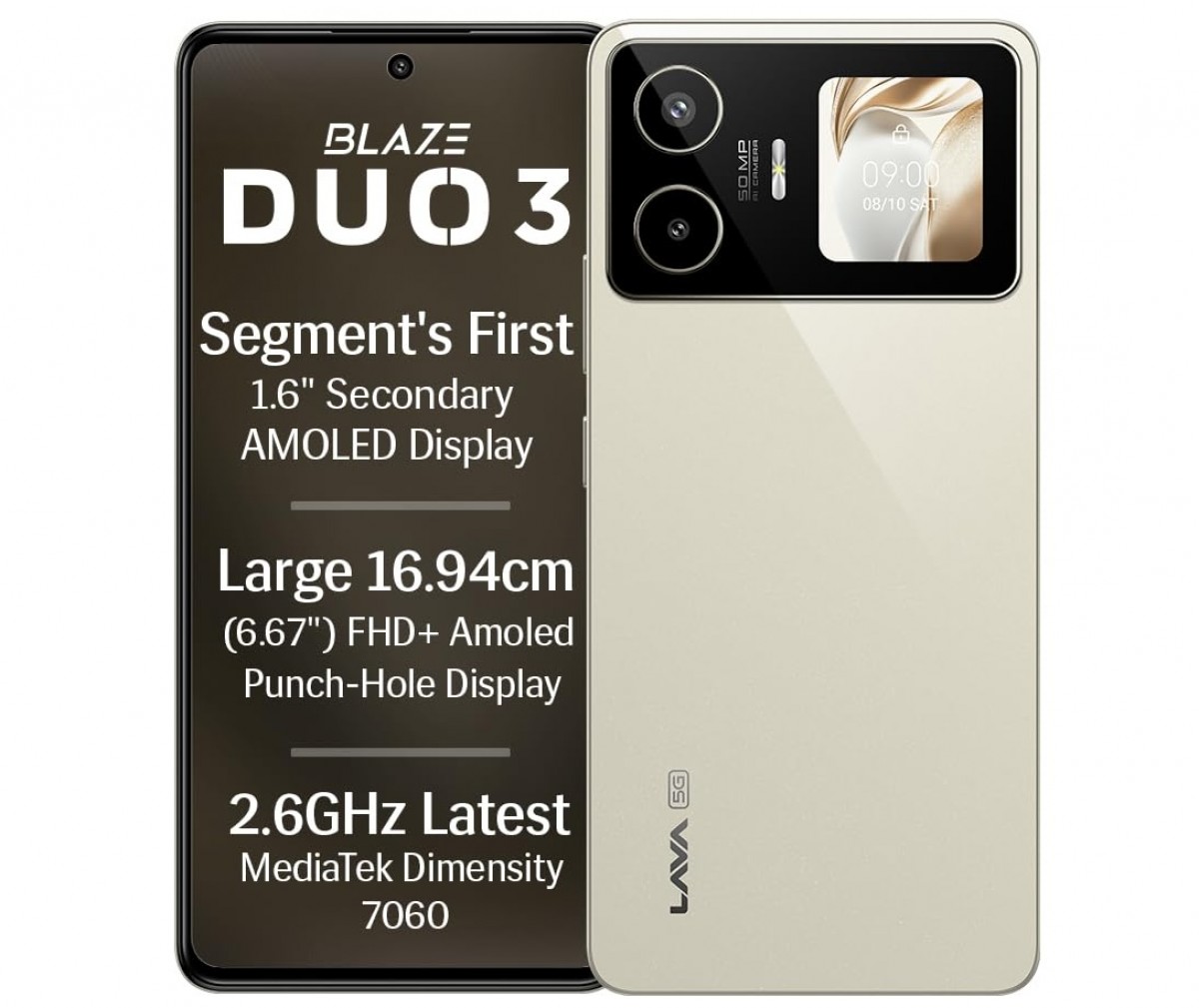 Lava Blaze Duo 3 launched with dual screen and 5,000mAh battery