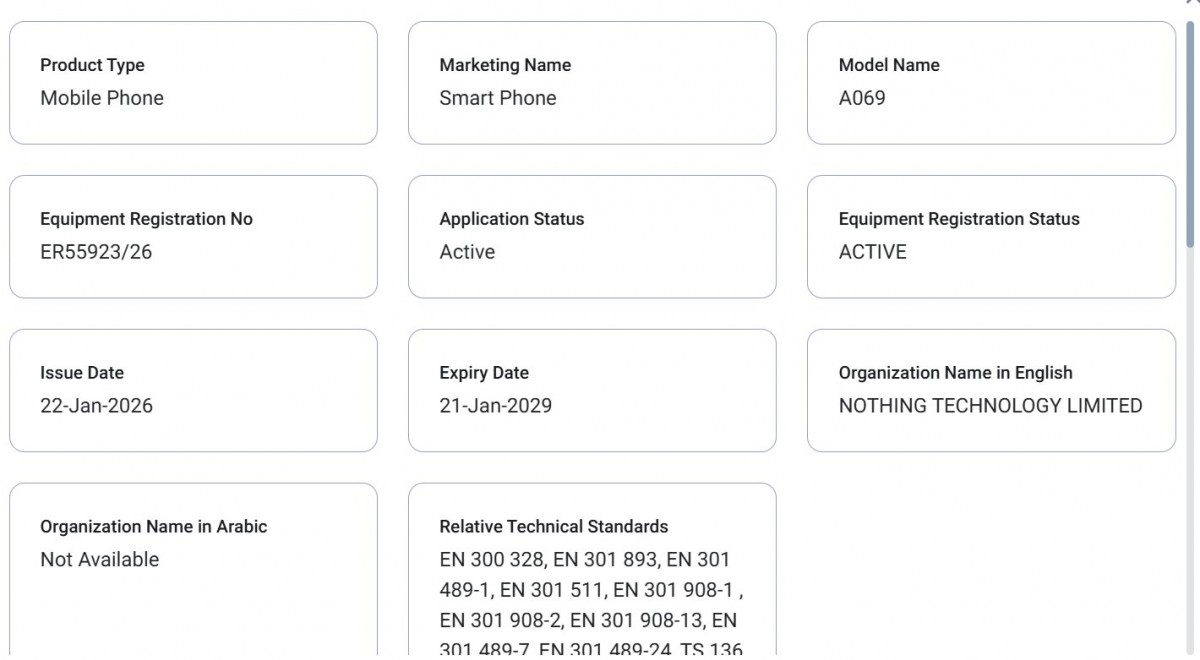Nothing Phone (4a) gets certified ahead of launch