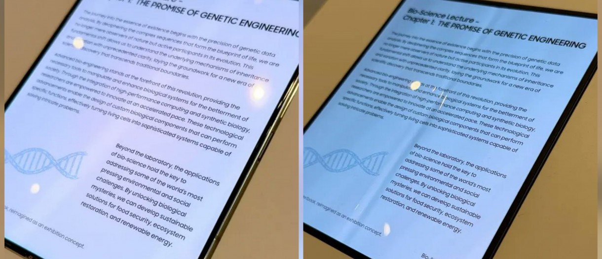 Samsung brettbar skjerm uten synlig brett vist frem på CES 2026