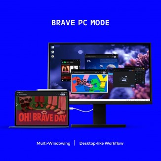 Brave Ark has a desktop mode and supports a stylus