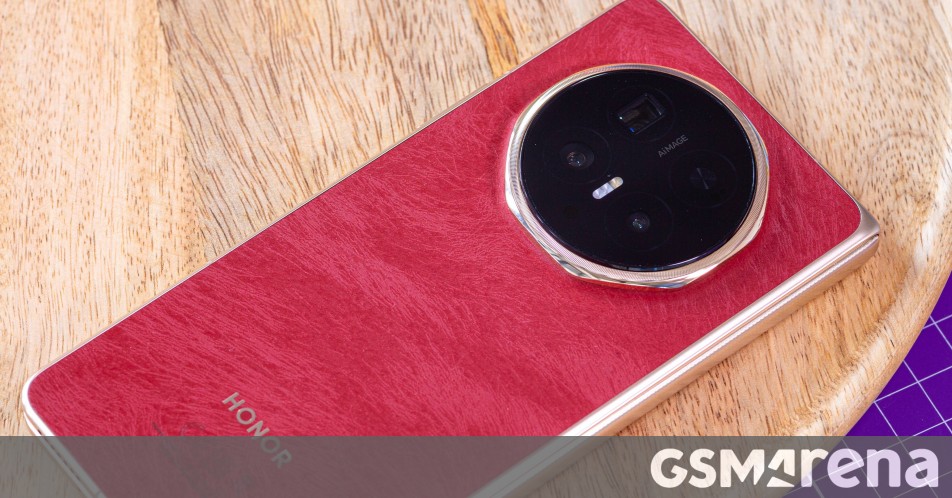 This is the Honor Magic V6 in Red