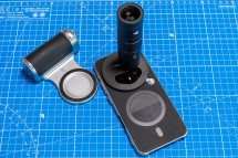 The kit has different camera filter attachments, a MagSafe grip