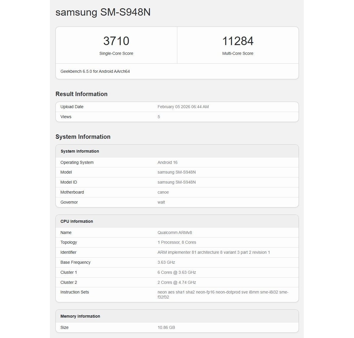 Korean Galaxy S26 Ultra's Geekbench run brings some good news for Exynos haters