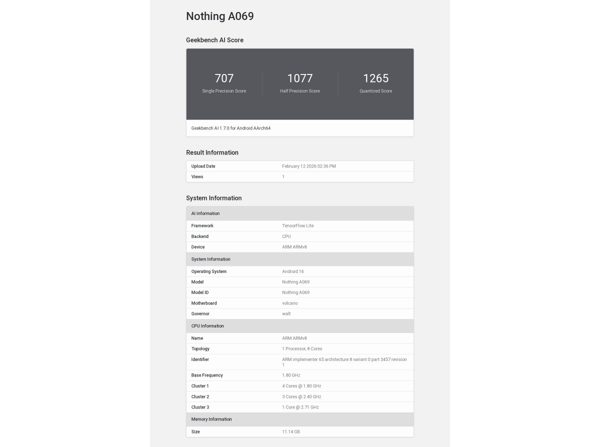 Nothing Phone (4a) runs Geekbench, reveals the chipset powering it