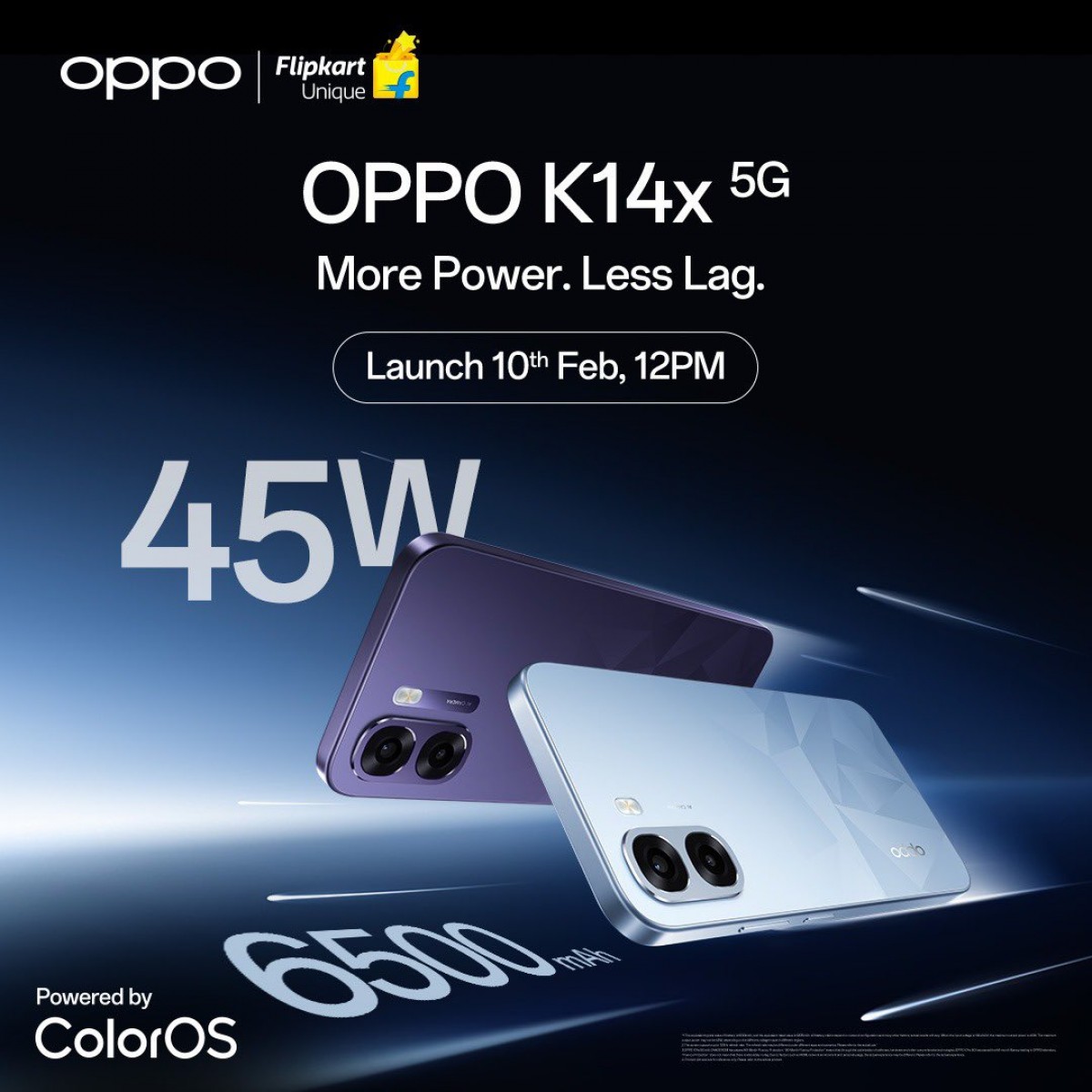 Oppo K14x 5G's launch date and battery details confirmed