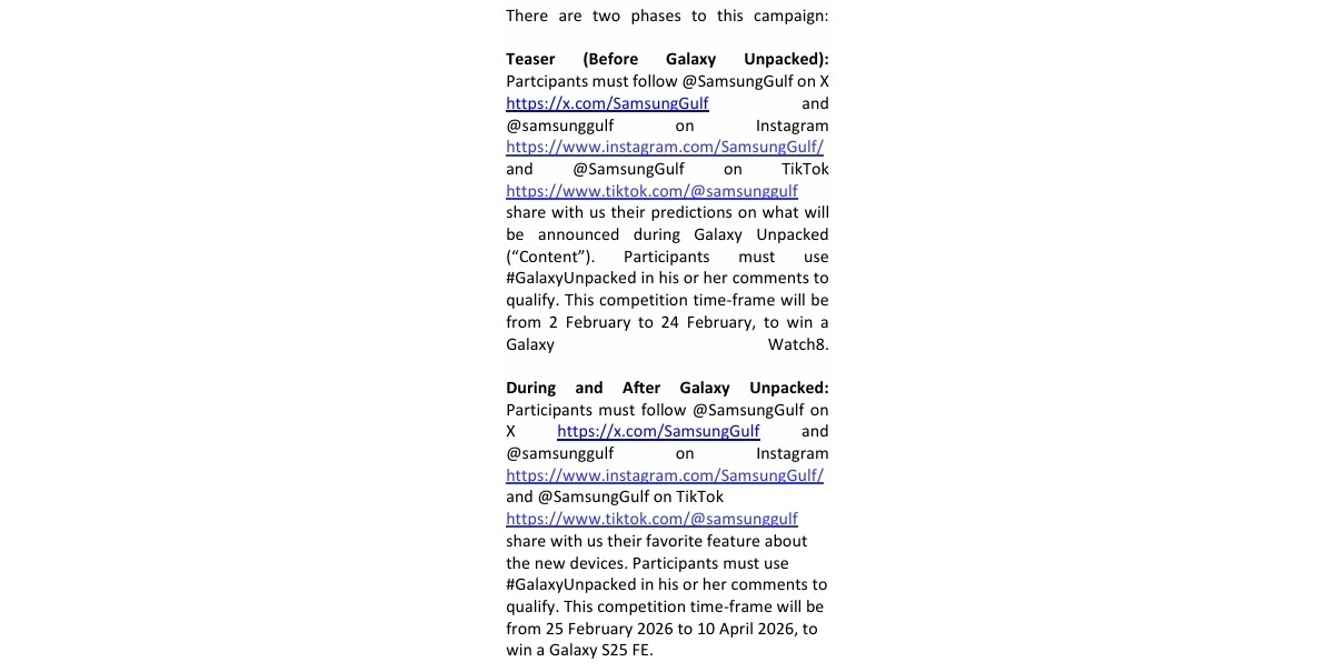 Samsung almost confirms when it's unveiling the Galaxy S26 family