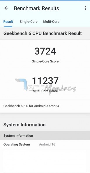 Geekbench 6.6.0 results: Galaxy S26 Ultra (Snapdragon 8 Gen 5 Elite for Galaxy)
