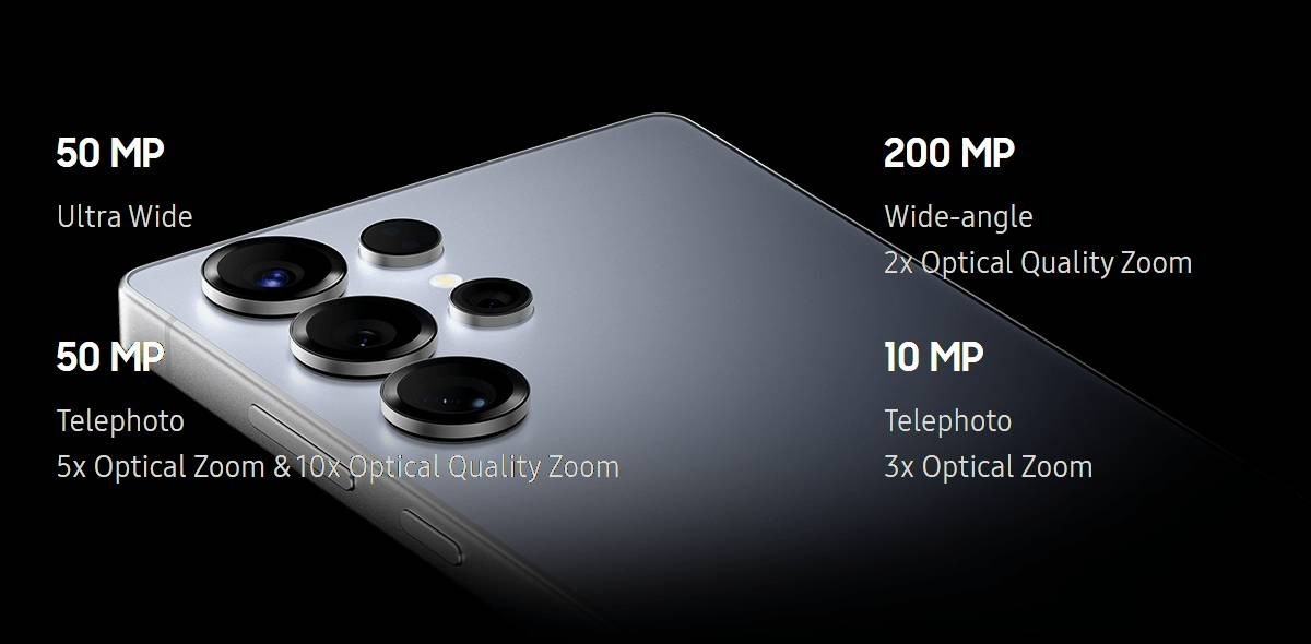 पुराना सैमसंग गैलेक्सी S25 अल्ट्रा कैमरा सेटअप