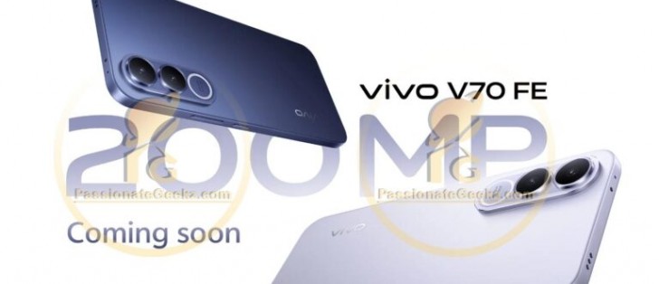 vivo V70 FE design and specs leaked, said to offer 200MP
rear camera