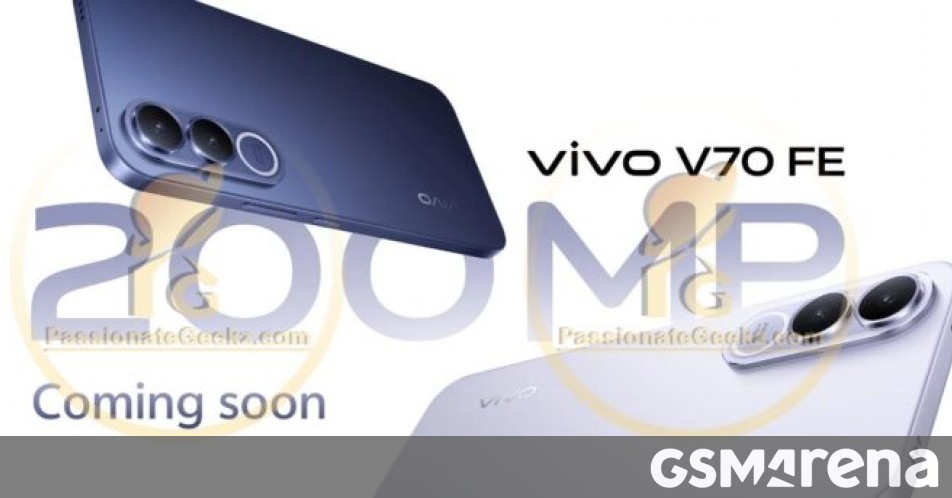 vivo V70 FE design and specs leaked, said to offer 200MP rear camera