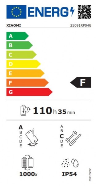 Xiaomi Pad 8 and Pad 8 Pro EU Energy Labels