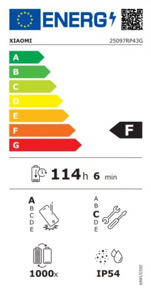 Xiaomi Pad 8 and Pad 8 Pro EU Energy Labels