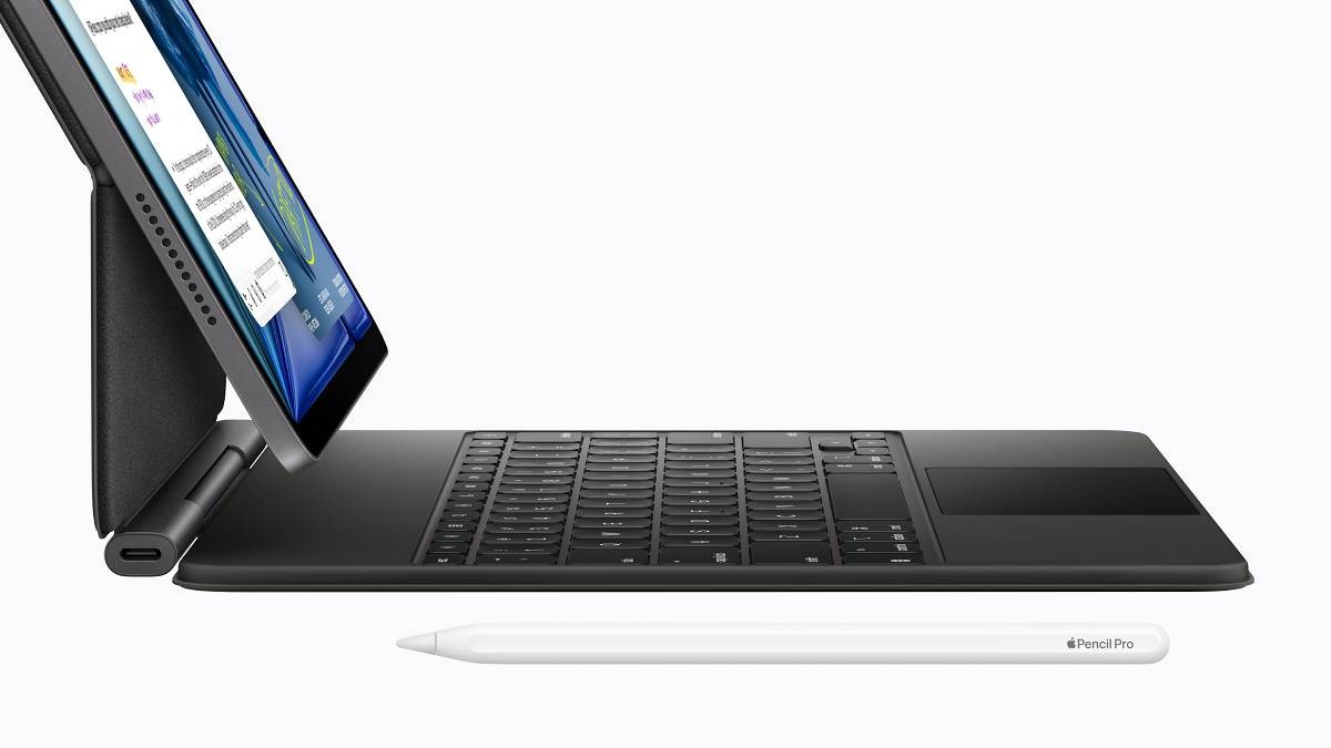 The new iPad Air can be paired with a Magic Keyboard and/or a Pencil Pro