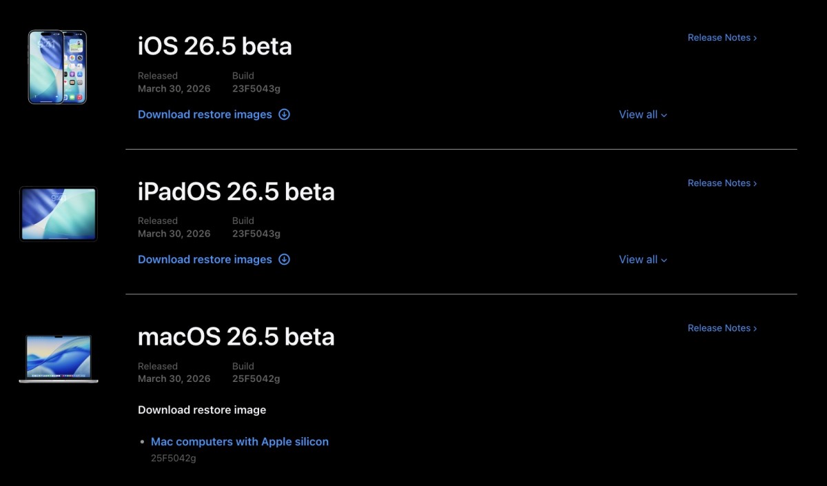 Apple seeds first iOS 26.5 beta to developers