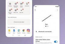 The Motorola Pen Ultra stylus works on both displays