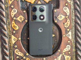 The phone in Pantone Blackened Blue