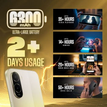 Poco C85x's key feature is its massive 6,300mAh battery