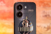 The back of the Poco X8 Pro Iron Man Edition
