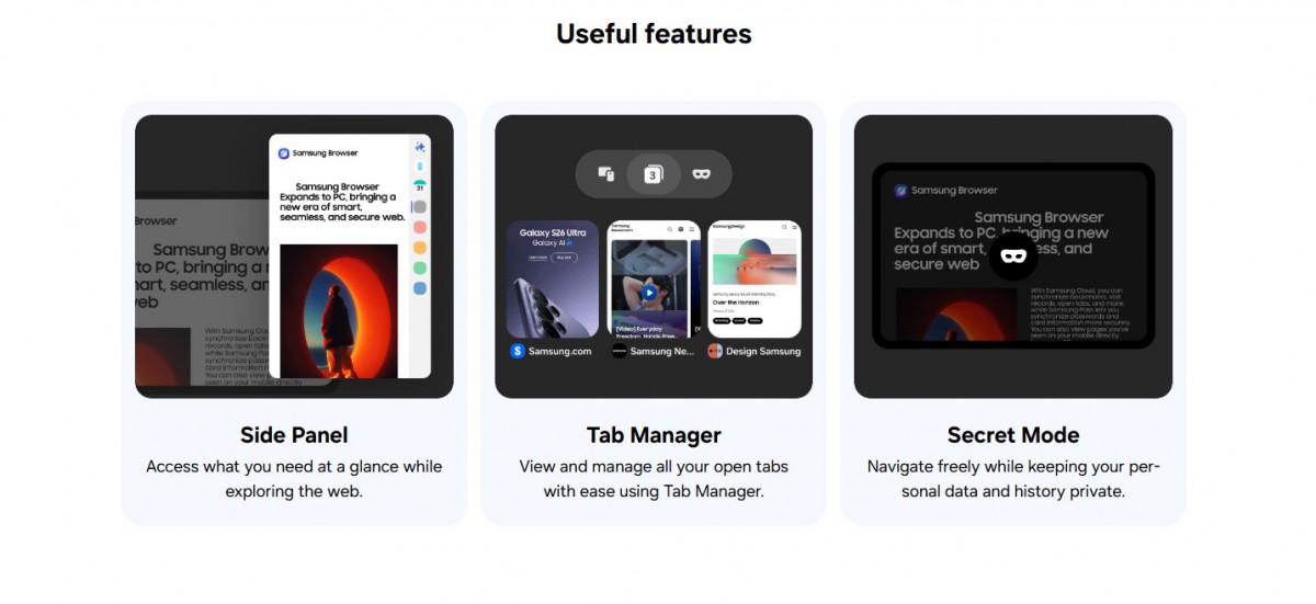 Samsung Browser for Windows is now out of beta
