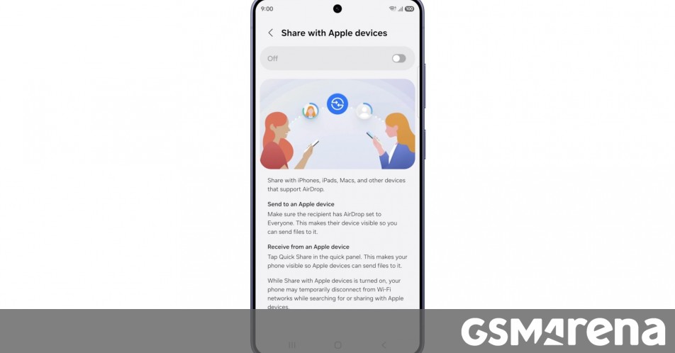Samsung Galaxy S26 series gets AirDrop support in Quick Share