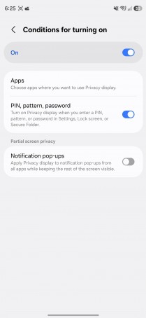 Privacy Display Options