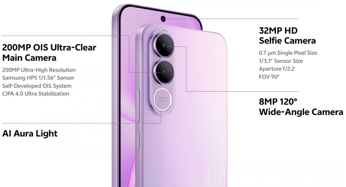 विवो V70 FE 200MP रियर कैमरा, 7,000mAh बैटरी के साथ आधिकारिक है