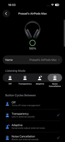 iOS settings