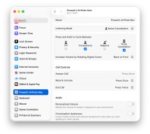 macOS settings