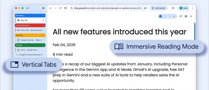 Google Chrome gets vertical tabs and immersive reading
mode