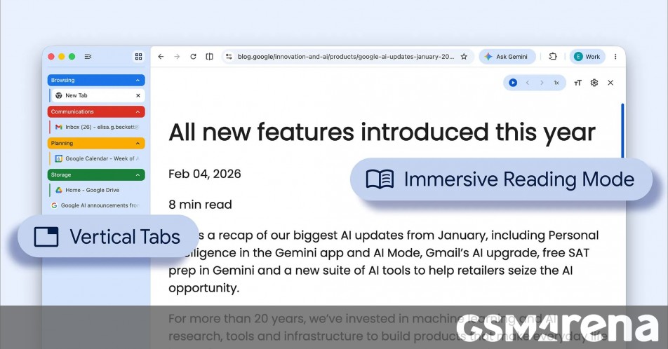 Google Chrome gets vertical tabs and immersive reading mode