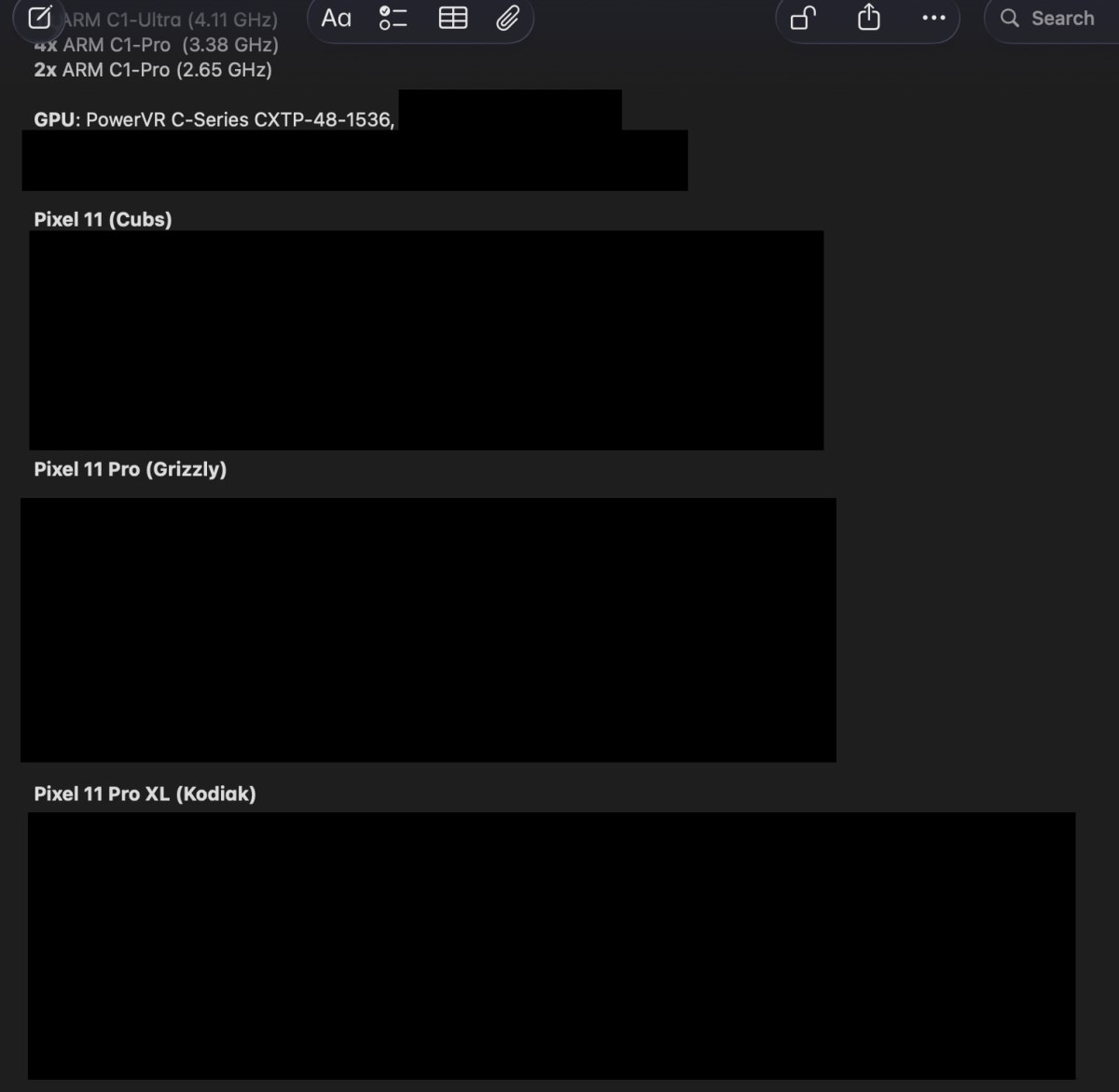 Google Pixel 11’s Tensor G6 chipset specs revealed in leak