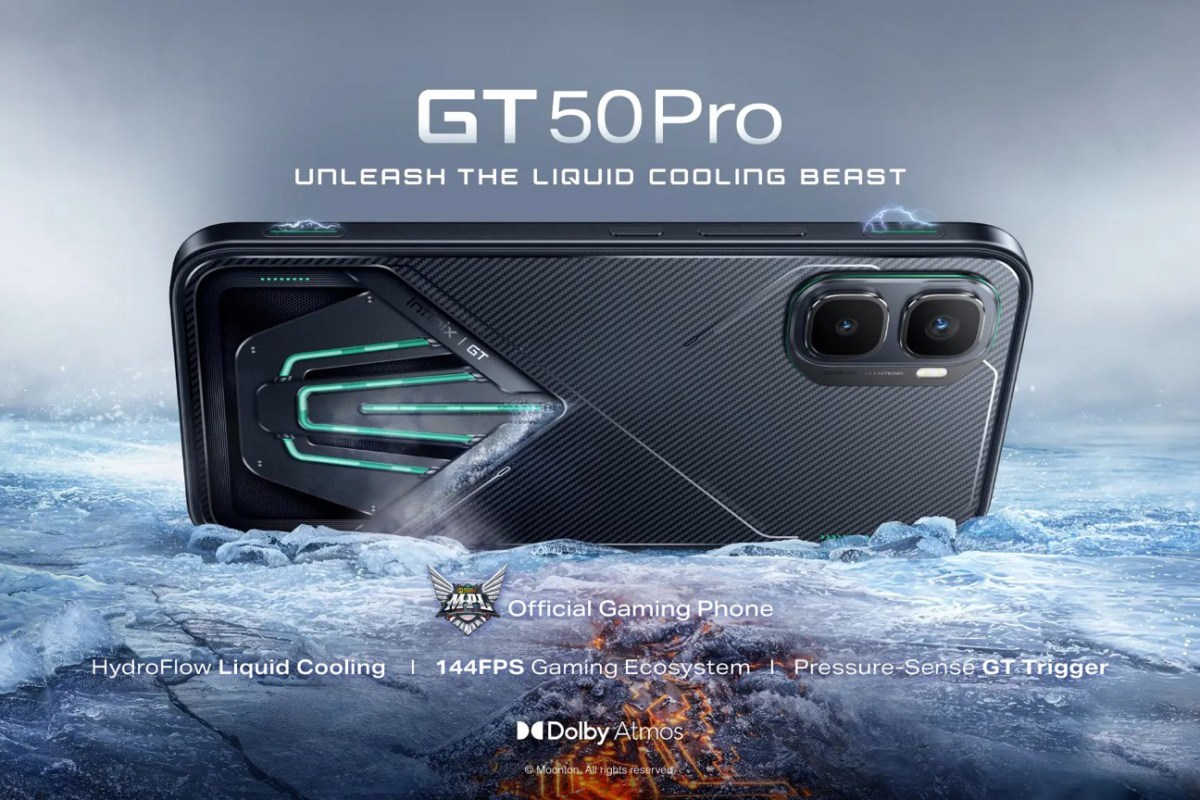 Infinix GT 50 Pro comes with Hydroflow liquid cooling, dual-pressure shoulder triggers, and Dimensity 8400