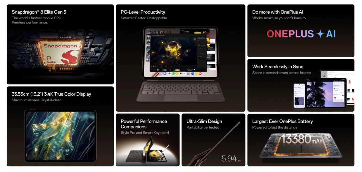 OnePlus Pad 4 launched with 13.2-inch display, Snapdragon 8 Elite Gen 5 SoC