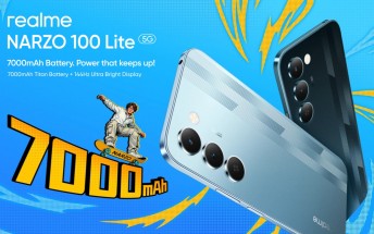 Realme Narzo 100 Lite announced with a 144Hz screen and 7,000 mAh battery