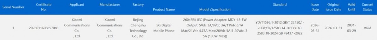 Redmi K90 Ultra certification reveals its wired charging capacity