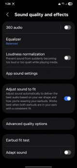 Sound settings