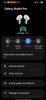 Ambient sound and Active Noise Cancellation Settings