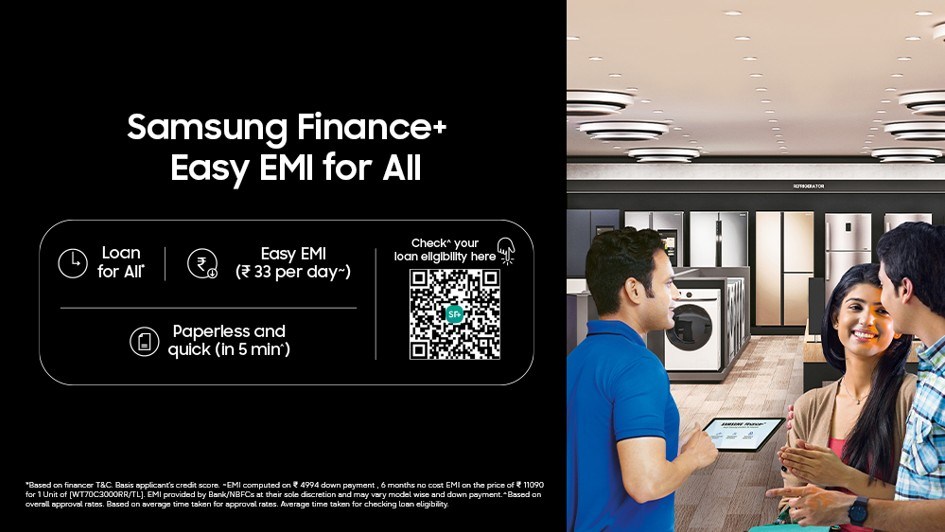 Samsung India expands Finance+ scheme to include home appliances