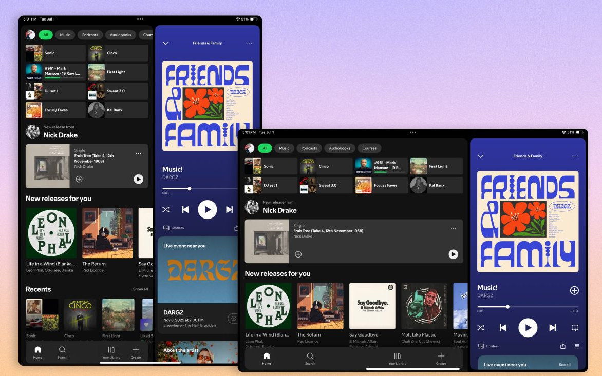 Spotify Tablet App Redesign