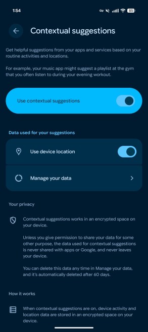 Contextual suggestions on Pixel 10a (credit: 9to5Google)